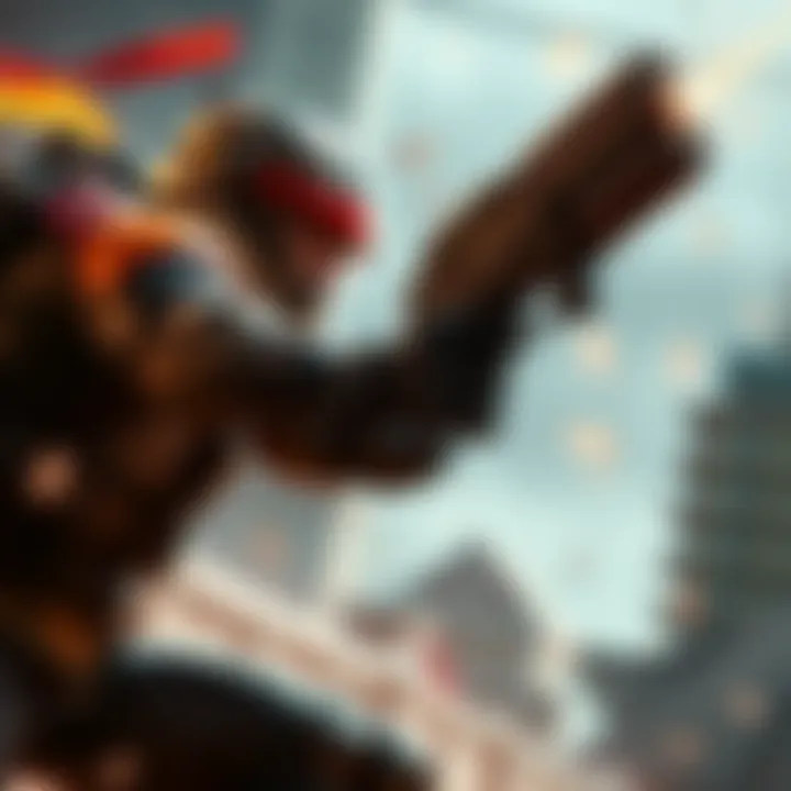 A fighter using a durable, interactive prop during combat, showcasing enhanced gameplay dynamics.