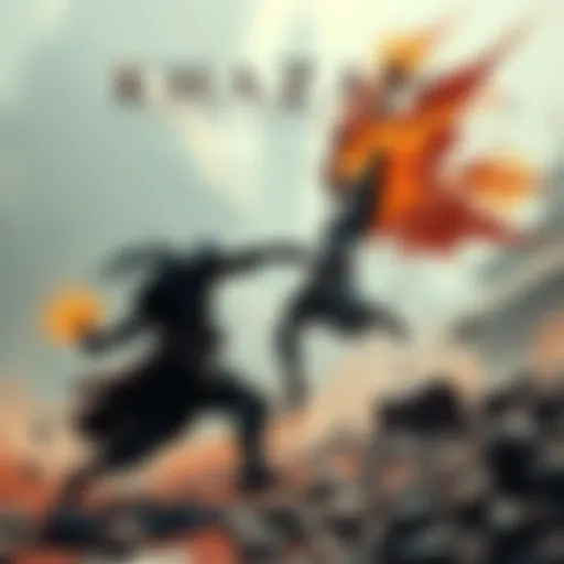 A dynamic combat scene showcasing a player character engaging in fast-paced combat with an enemy in Khazan. The player demonstrates fluid movements, including a parry and a dodge, amidst a detailed fa...