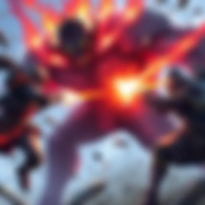 A character dealing damage to a large foe, showcasing the impact of penetration on various enemies.