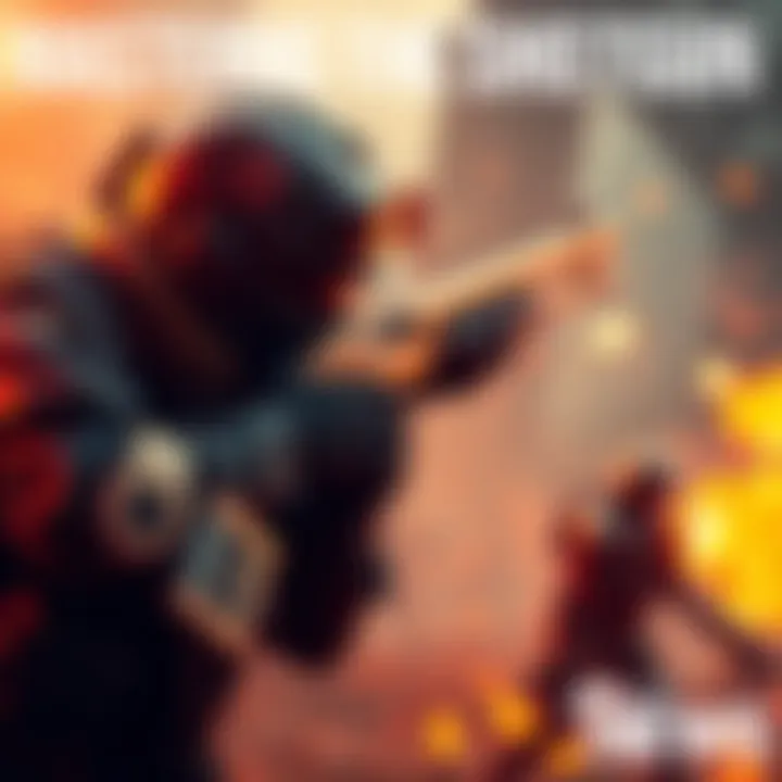 Combat with Shotgun A player using a shotgun in an intense firefight, showcasing the power and action of heavy weaponry on the battlefield