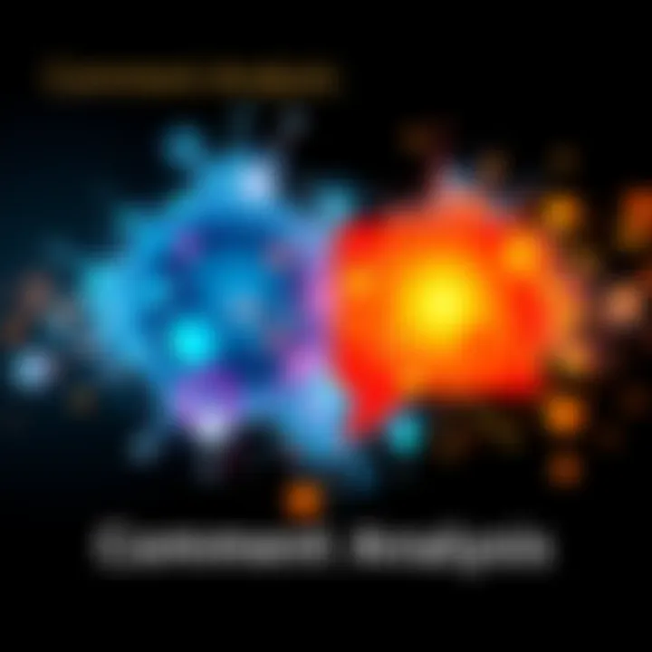 Comment Analysis Concept A thought-provoking analysis of a comment's deeper meaning, featuring an abstract representation of dialogue and insight.