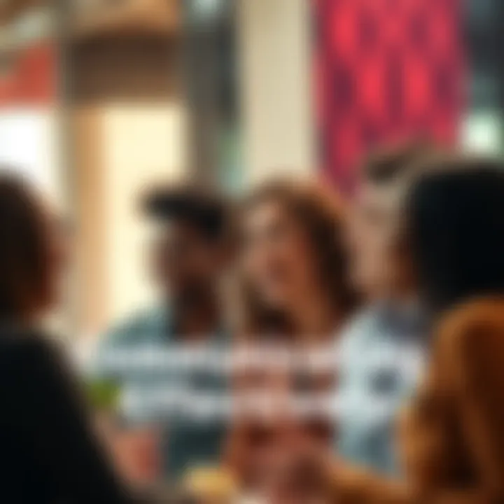 A group of diverse people engaged in conversation, expressing emotions and ideas, showcasing the importance of delivery and reception in communication.