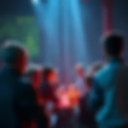 A lively online forum where people discuss and vote on their favorite mythic, showcasing different options and opinions.