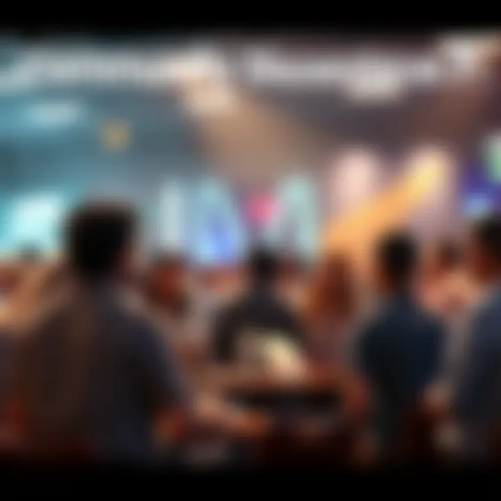 Community Discussion on P A group of people engaged in a lively discussion about the rise of P, sharing their thoughts and questions.