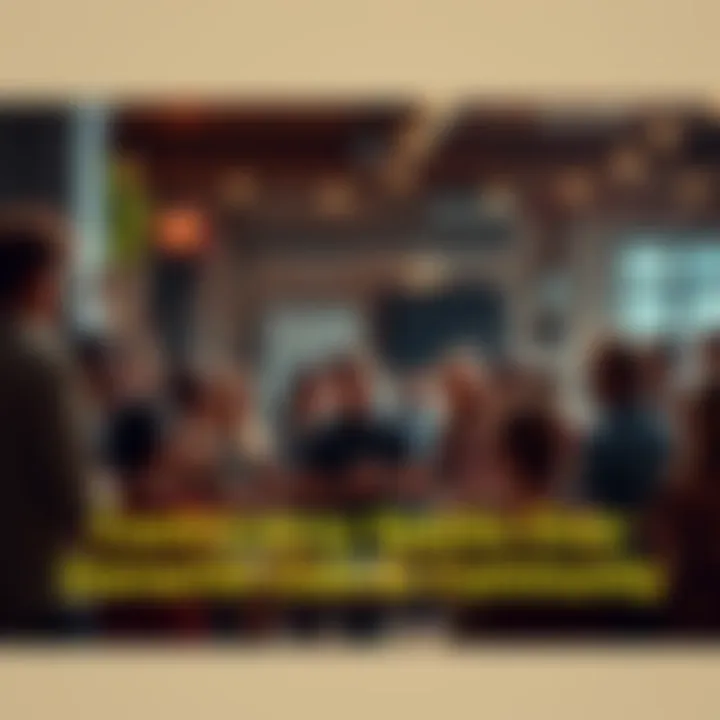 Group of people engaged in a heated discussion about ownership in a community space