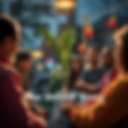 Residents discussing the recent events affecting their neighborhood