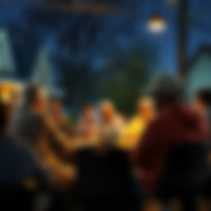 Community Meeting Residents gather at a local community meeting discussing changes in their neighborhood