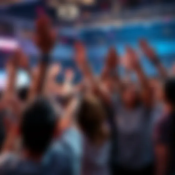 A group of people joyfully celebrating together, showing enthusiasm and unity after achieving their goal.