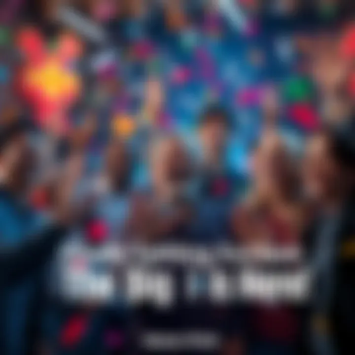 A diverse group of people celebrating an exciting announcement with confetti and smiles