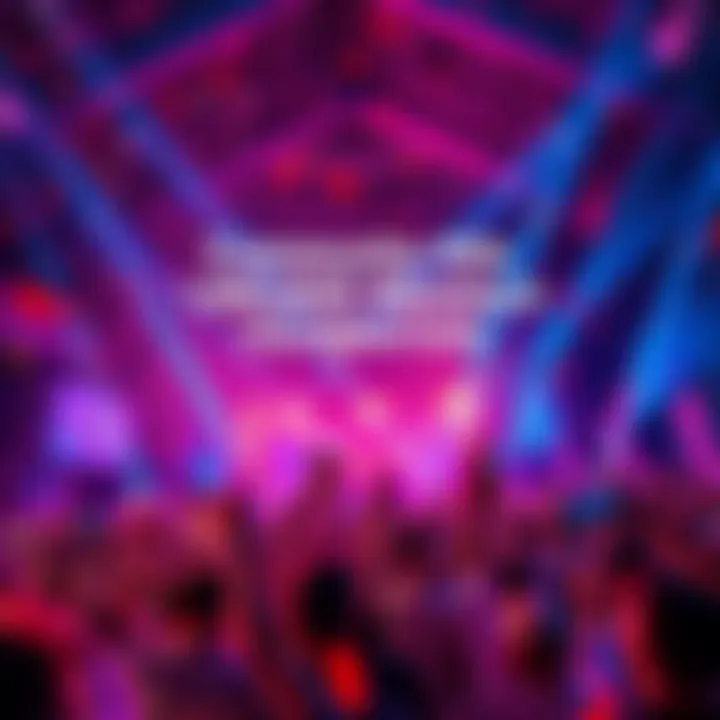 A lively event celebrating the community reaching 100,000 members, with people holding banners and confetti flying in the air.