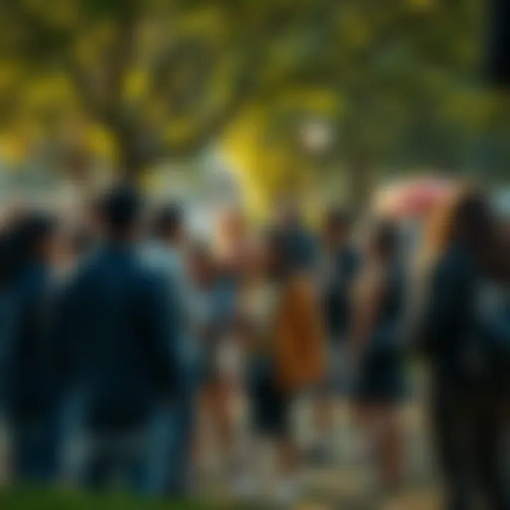 People Engaging in Community Discussions A diverse group of people gathered in a park, discussing societal issues and sharing their experiences, illustrating the complexity of community dynamics in today's world.