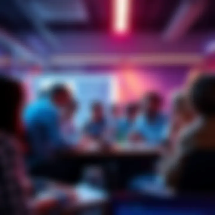 Community Discussion on Competition Members expressing frustration over competition from a larger forum in a chat room setting