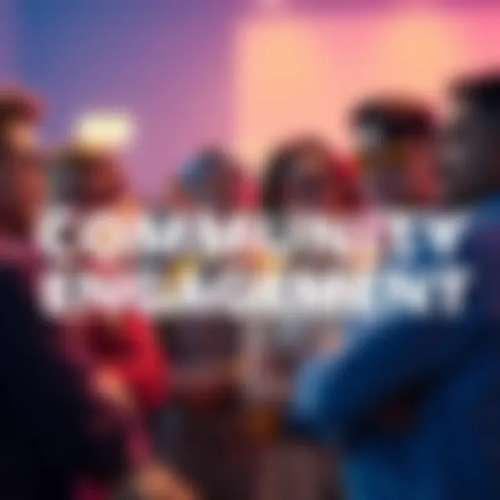 A diverse group of fans discussing changes in the CSM community with visible expressions of concern and interest.