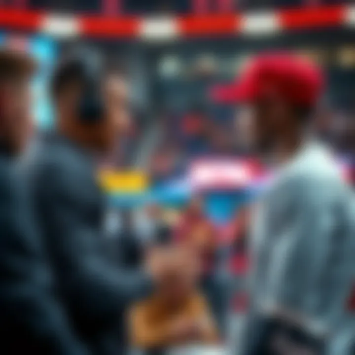 A professional player talking to fans in a casual setting about content ideas for the off season