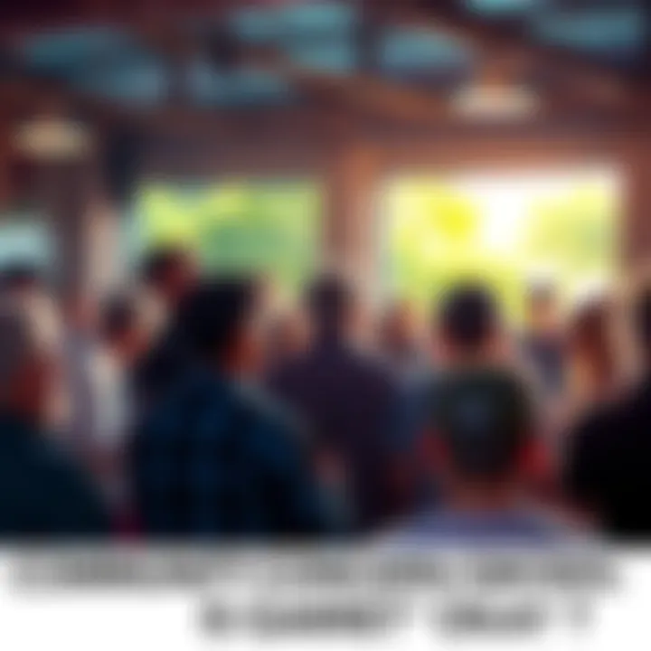 Local residents gather to discuss Garrett's well-being, showing concern and support.