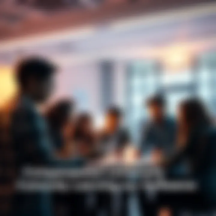 Community Learning in Dreams Software A group of people engaging in a discussion about the Dreams software, showcasing collaboration and support among novice users.