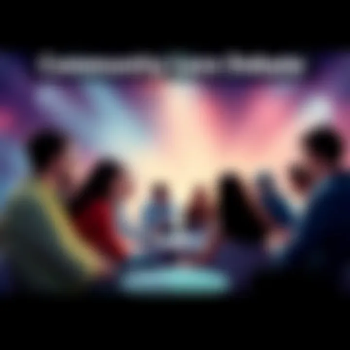 A group of people engaging in a lively discussion about lore, sharing ideas and perspectives in a forum setting.