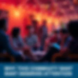 A person sitting in a cozy setting, expressing thoughts on a small topic to a group of attentive listeners.