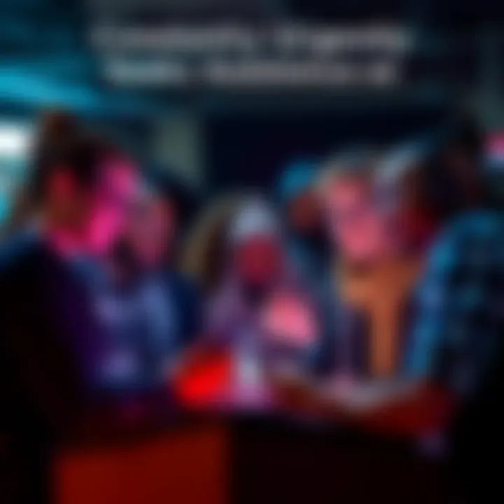 A group of diverse people discussing urgent needs for assistance on various forums