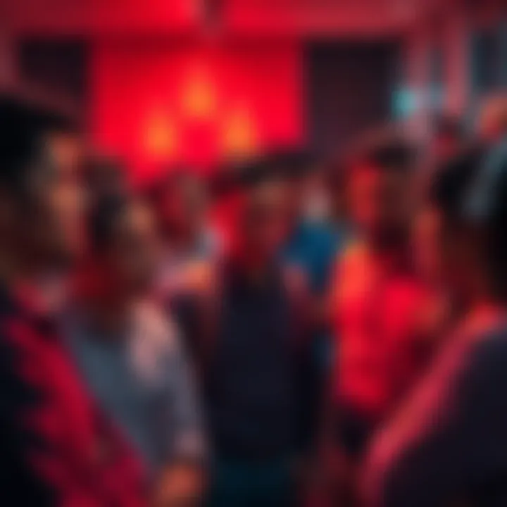 A group of frustrated people discussing the sudden abandonment of 3K TW, showing expressions of disappointment and concern for the future.
