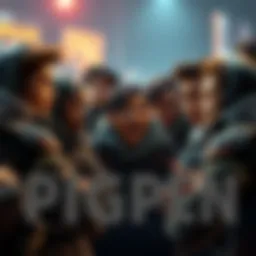 A group of players discussing the removal of PigPen, showing mixed expressions of confusion and nostalgia.