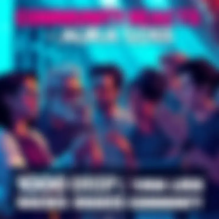 A group of concerned community members discussing the recent 1000 Aura loss, showing worried expressions and animated gestures.