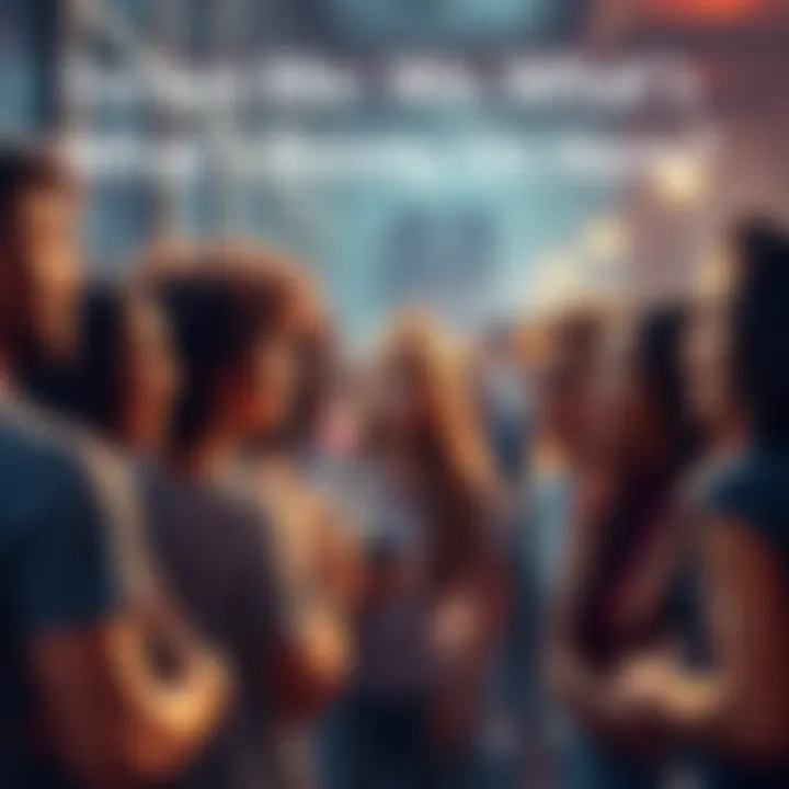 People in a community gathering expressing shock and discussing recent surprising developments.