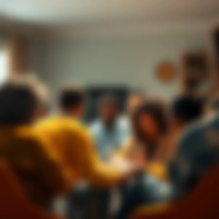 A group of people gathered in a community meeting to address safety concerns, with a focus on preventing deaths behind walls in homes.