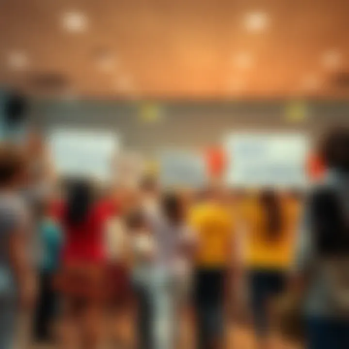 A small group of people holding signs of support and encouragement, showing solidarity after a recent crisis.