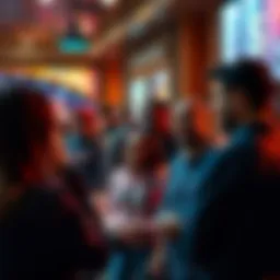 A group of people engaging in conversation about cultural trends related to 2piece, Retals, and Wahvey.