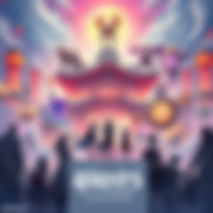 A vibrant community hub image featuring characters and icons related to Ghost of Tsushima Legends, symbolizing cooperation and engagement.