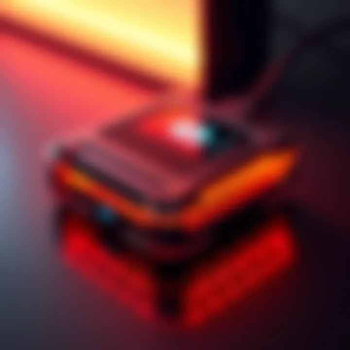 A sleek and portable battery power bar designed for efficiency, showcasing its compact form and modern features.