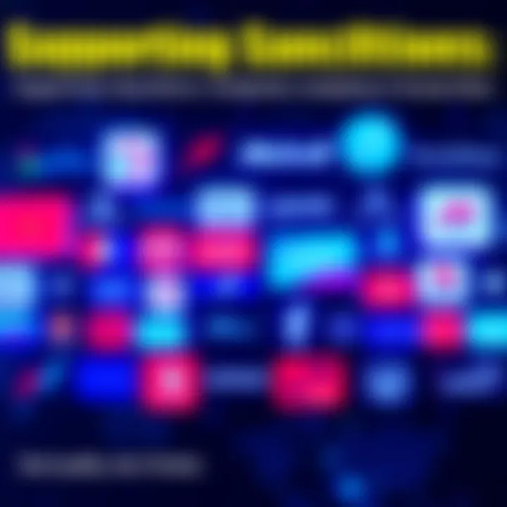 Logos of various tech companies supporting sanctions against Russia displayed together