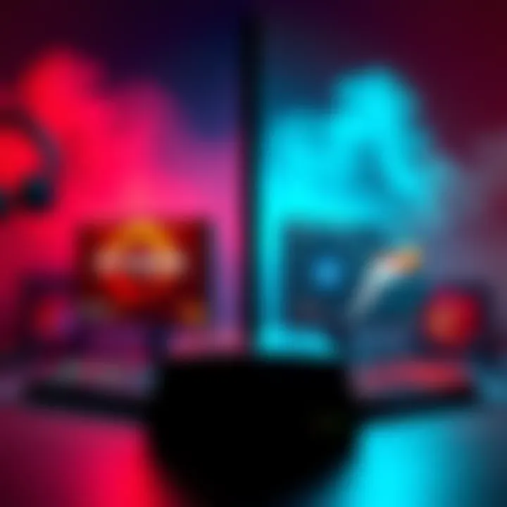 A side-by-side comparison of AM4 and AM5 gaming setups, featuring a Ryzen 5700X3D processor and various graphics cards, highlighting budget options for 1080p gaming.