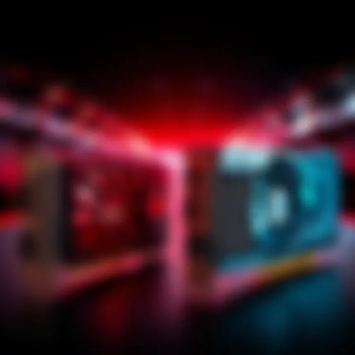 Side by side view of the 9800x3d and 9850x3d graphics cards showcasing their designs