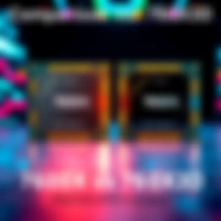 Side-by-side view of 7600X and 7600X3D processors showcasing their designs and features