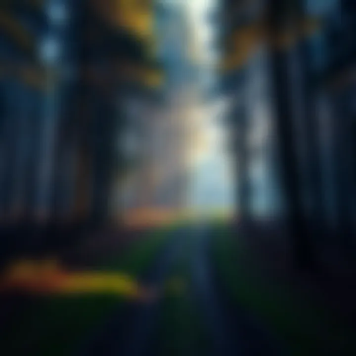Two paths diverging in a forest, symbolizing choices and options to evaluate.