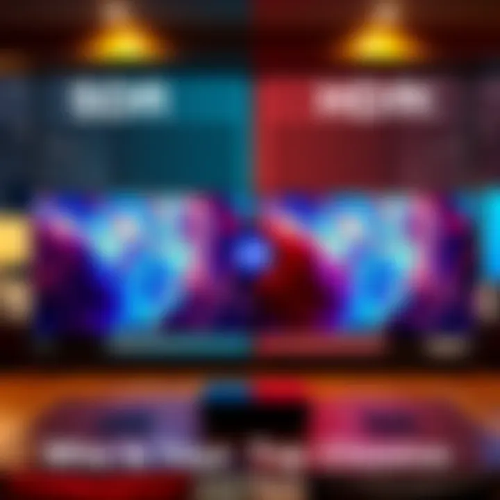 Side-by-side display of SDR and HDR 4K images, illustrating the visual differences