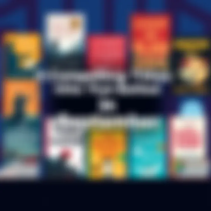 Illustration showing 11 book covers arranged in a competitive layout, each representing a unique title from September.