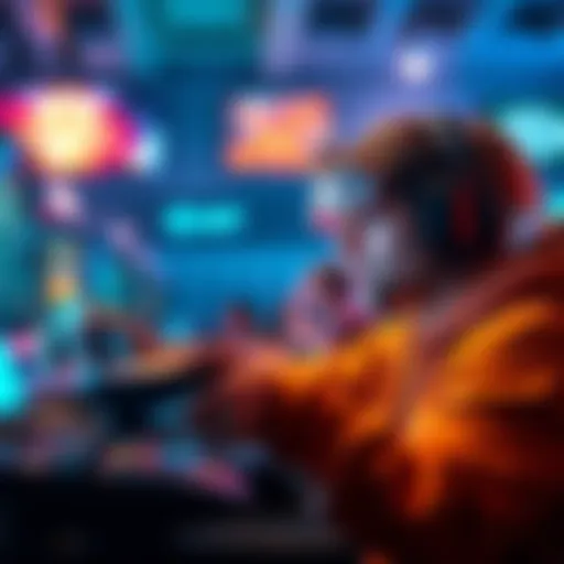 Competitive Gamer with Controller A competitive gamer focused on their screen, using a controller, showcasing frustration while playing against Xim and Cronus users in a shooting game.