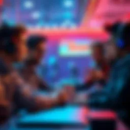 A group of players discussing strategies in a competitive gaming environment, focusing on rank limitations and team dynamics.