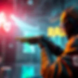 A player aiming a shotgun in a competitive game, discussing gameplay balance.