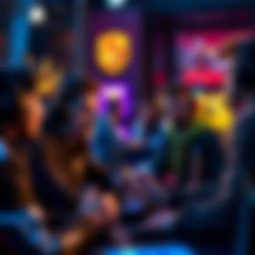 A group of gamers discussing strategies for increasing glory points in a competitive match setting.
