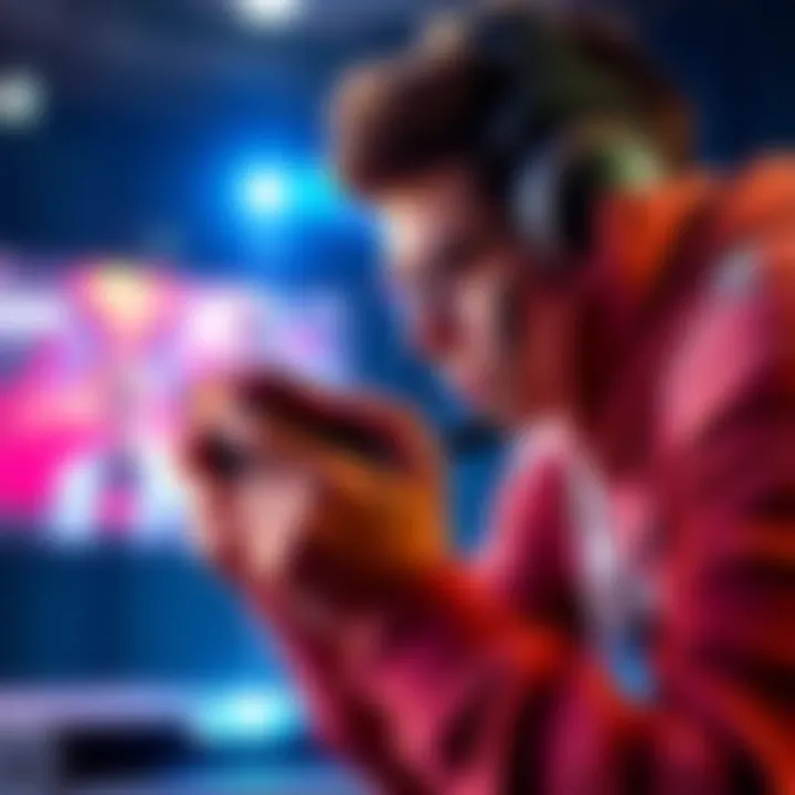 A gamer switching from a Nintendo Switch to an Xbox console, focusing on skill improvement with a controller in hand.