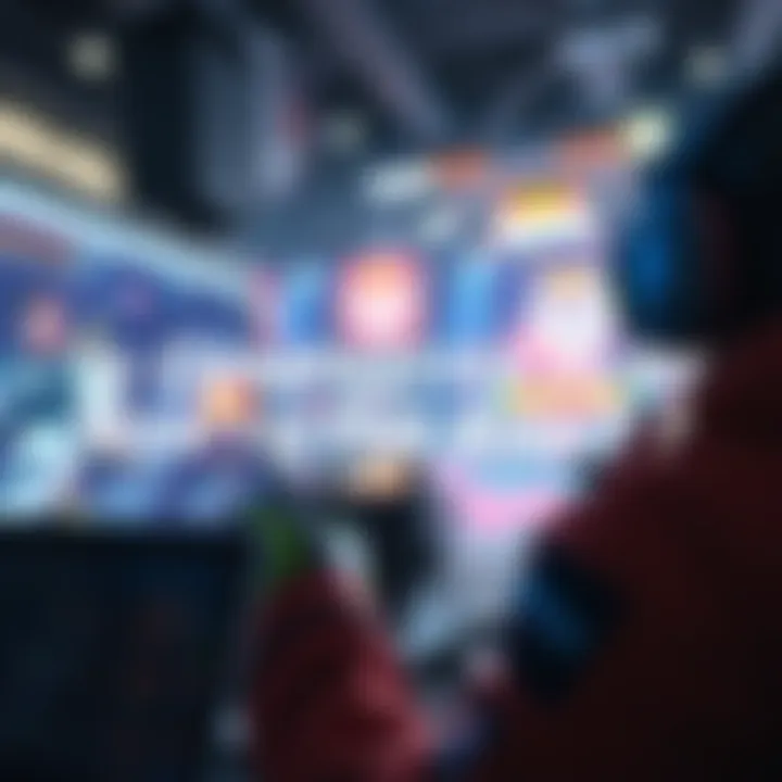 A player focused on their screen during a competitive Overwatch match, displaying intense gameplay and teamwork in action.