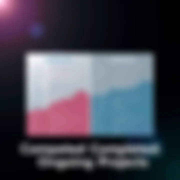 A side-by-side comparison chart showing completed projects and ongoing tasks, illustrating their experiences and lessons learned in project management.