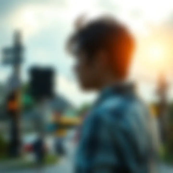 A person looking thoughtfully at a crossroads, representing choices in life