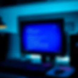 A computer screen showing a blue screen error during gaming