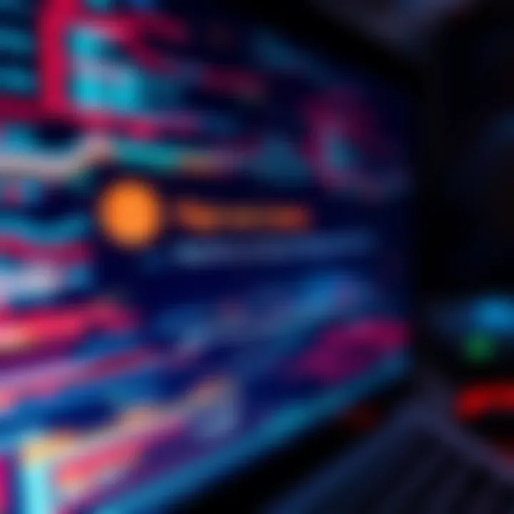 A close-up of a computer screen displaying a glitch with an error message and distorted graphics