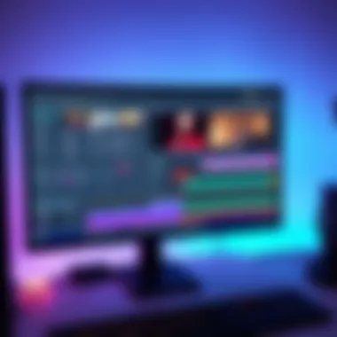 A computer screen displaying video editing software with 1080p video timeline